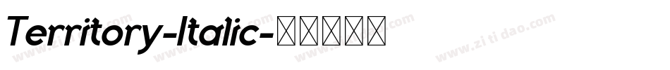 Territory-Italic字体转换