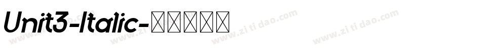 Unit3-Italic字体转换