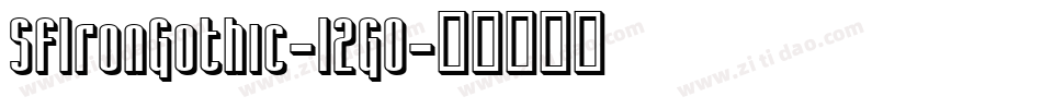 SfIronGothic-12G0字体转换