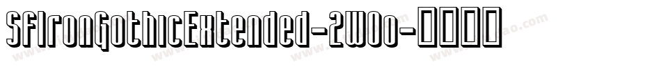 SfIronGothicExtended-2WOo字体转换