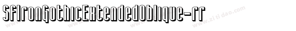 SfIronGothicExtendedOblique-rrgB字体转换