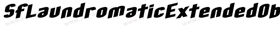 SfLaundromaticExtendedOblique-AJRD字体转换