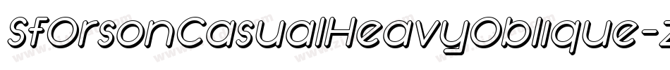 SfOrsonCasualHeavyOblique-zJ7G字体转换