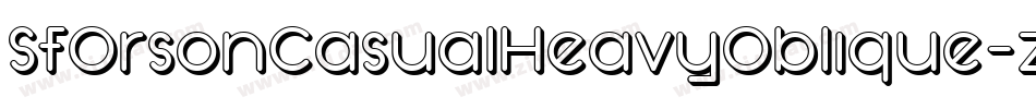 SfOrsonCasualHeavyOblique-zJ7G字体转换