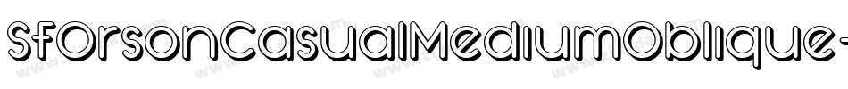 SfOrsonCasualMediumOblique-jRDj字体转换