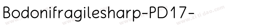 Bodonifragilesharp-PD17字体转换