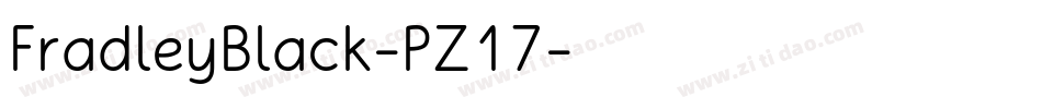 FradleyBlack-PZ17字体转换