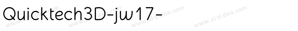 Quicktech3D-jw17字体转换