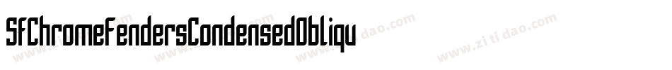 SfChromeFendersCondensedOblique-5aAj字体转换