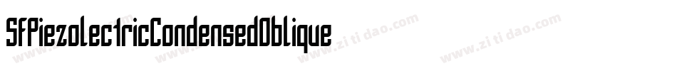 SfPiezolectricCondensedOblique-MLBn字体转换