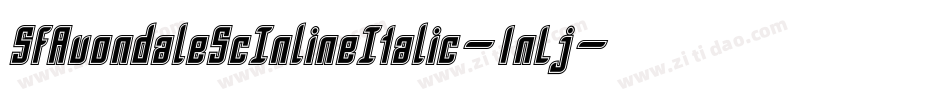 SfAvondaleScInlineItalic-1nLj字体转换