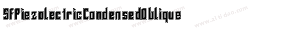 SfPiezolectricCondensedOblique-MLBn字体转换