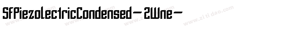 SfPiezolectricCondensed-2Wne字体转换