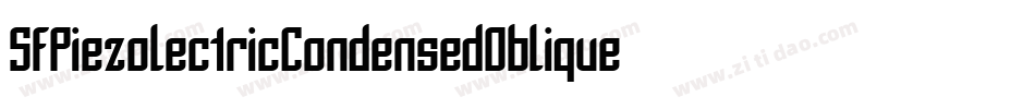 SfPiezolectricCondensedOblique-MLBn字体转换