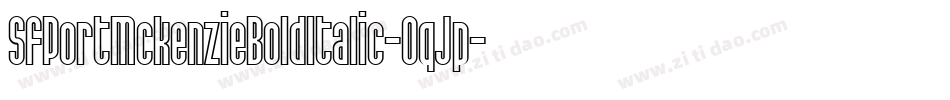 SfPortMckenzieBoldItalic-OqJp字体转换
