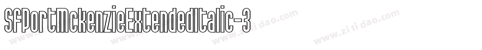 SfPortMckenzieExtendedItalic-39X8字体转换