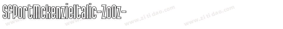 SfPortMckenzieItalic-ZoOz字体转换