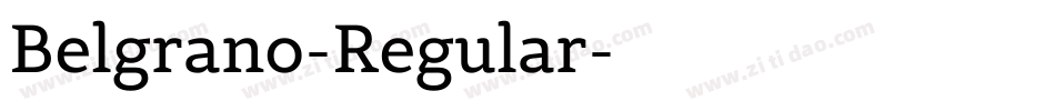 Belgrano-Regular字体转换