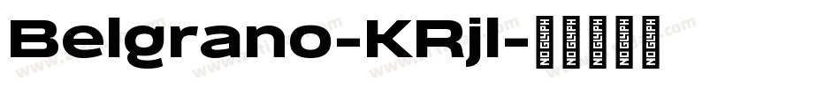 Belgrano-KRjl字体转换