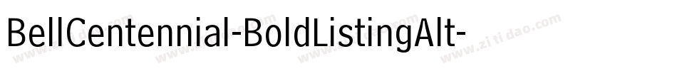 BellCentennial-BoldListingAlt字体转换