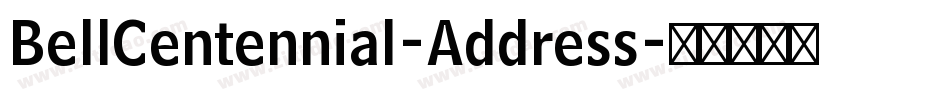 BellCentennial-Address字体转换