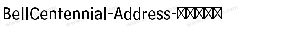 BellCentennial-Address字体转换