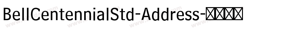 BellCentennialStd-Address字体转换