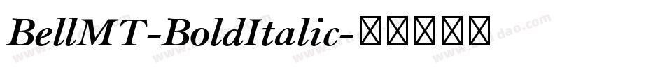 BellMT-BoldItalic字体转换