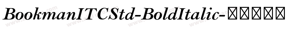 BookmanITCStd-BoldItalic字体转换