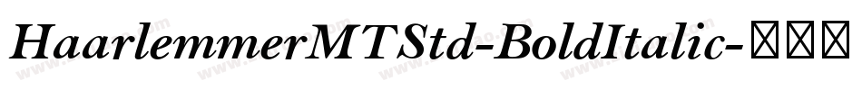 HaarlemmerMTStd-BoldItalic字体转换
