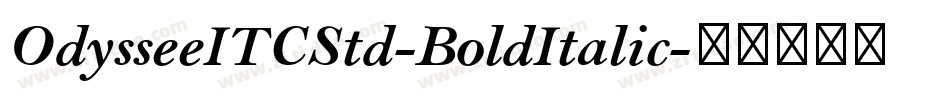 OdysseeITCStd-BoldItalic字体转换