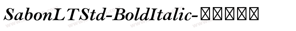 SabonLTStd-BoldItalic字体转换