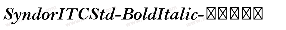 SyndorITCStd-BoldItalic字体转换