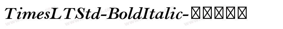 TimesLTStd-BoldItalic字体转换