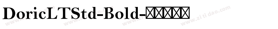 DoricLTStd-Bold字体转换