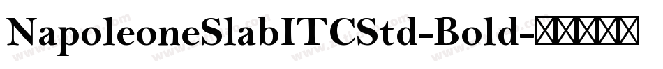 NapoleoneSlabITCStd-Bold字体转换