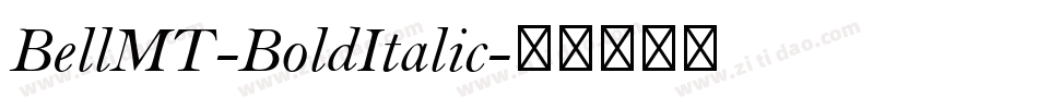 BellMT-BoldItalic字体转换