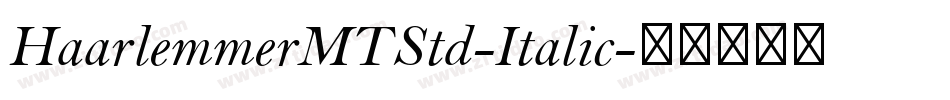 HaarlemmerMTStd-Italic字体转换