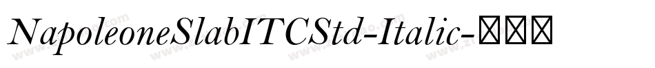 NapoleoneSlabITCStd-Italic字体转换