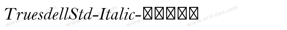 TruesdellStd-Italic字体转换