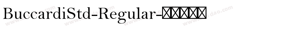 BuccardiStd-Regular字体转换