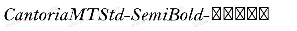 CantoriaMTStd-SemiBold字体转换