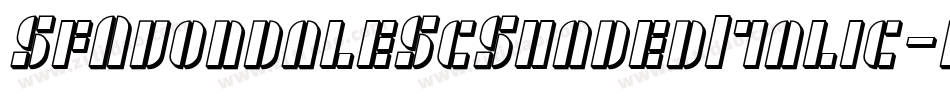 SfAvondaleScShadedItalic-nLyR字体转换