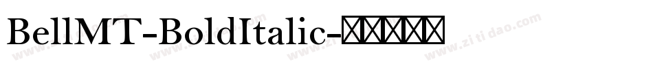 BellMT-BoldItalic字体转换