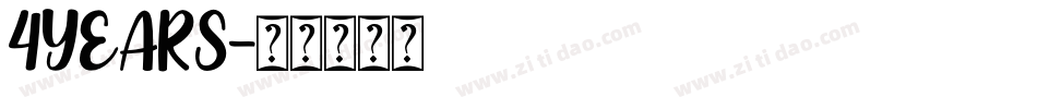 4YEARS字体转换