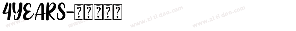 4YEARS字体转换