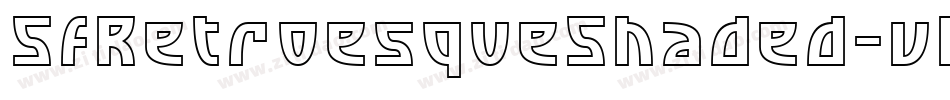 SfRetroesqueShaded-vRX4字体转换