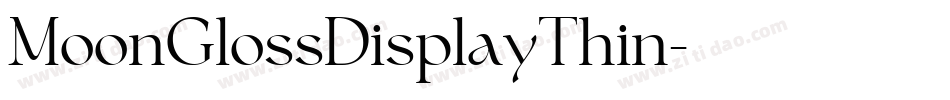 MoonGlossDisplayThin字体转换