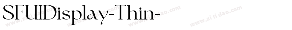 SFUIDisplay-Thin字体转换