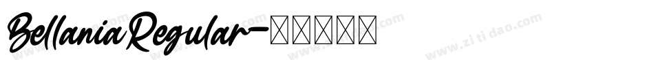 BellaniaRegular字体转换